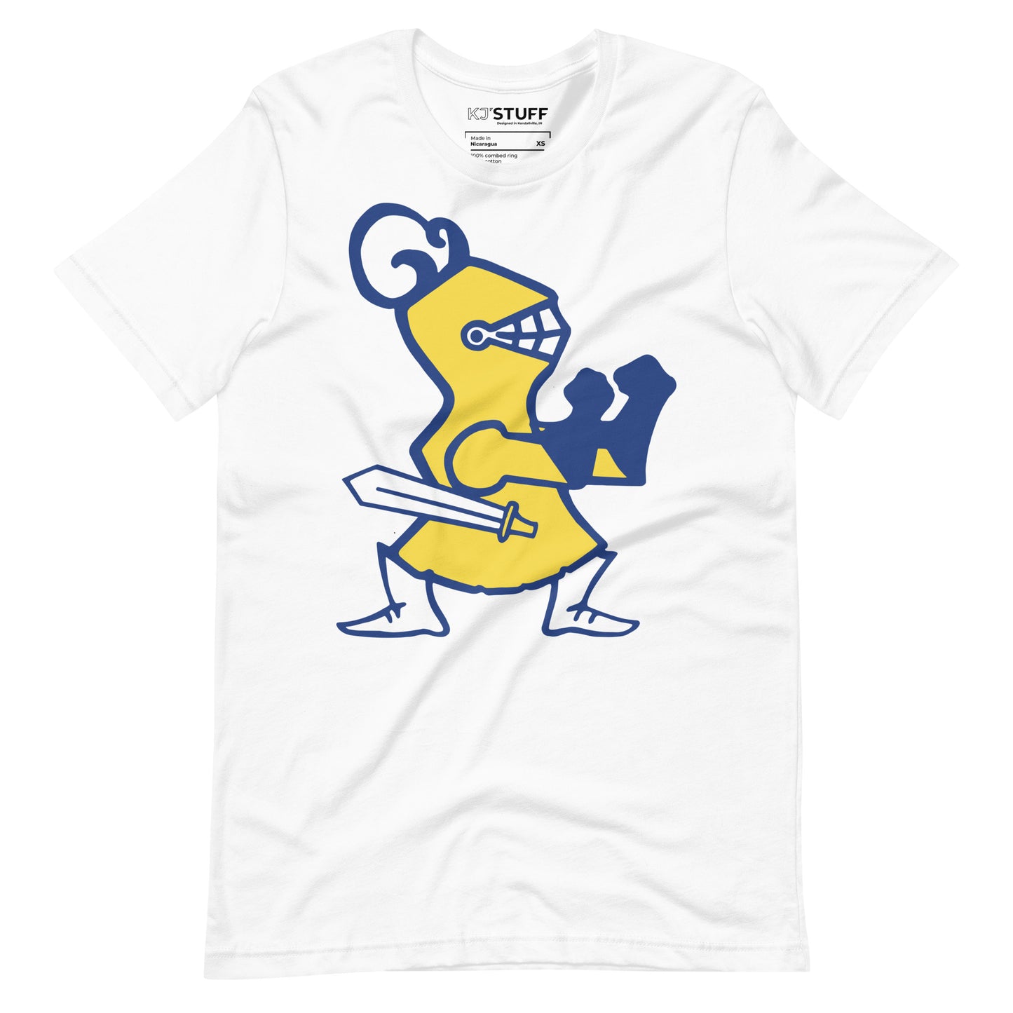 White Fighting Knight Tee